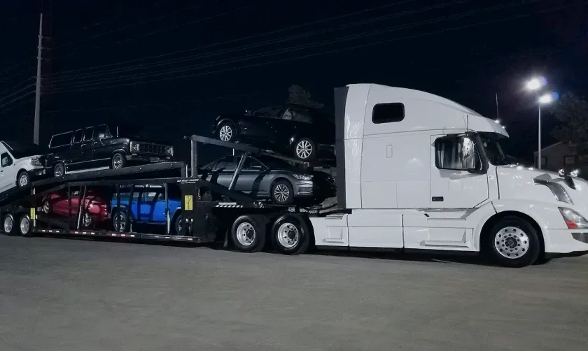 Car houler at night Car houler at night